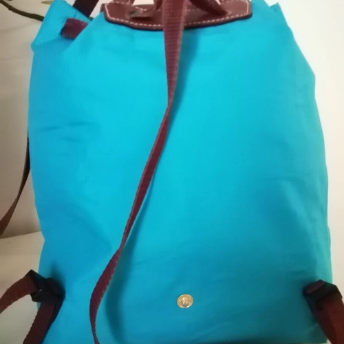 Longchamp le pliage backpack used blue turquoise