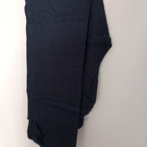 Linen pants, dark blue, elastic waist, boys' size 10-12