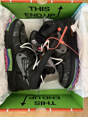 Nike Off White sneakers like new, size 44.5, black