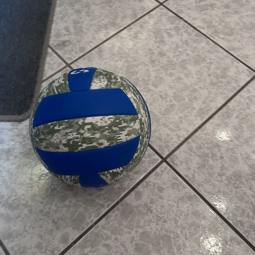 Volleyball ball Sav’s new, khaki and blue
