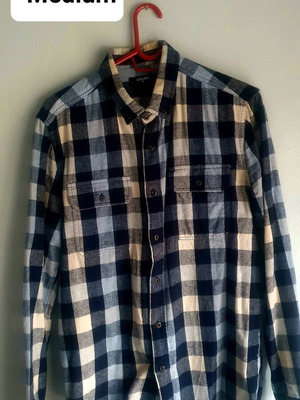 Men's Shirt medium, like new, gray and blue