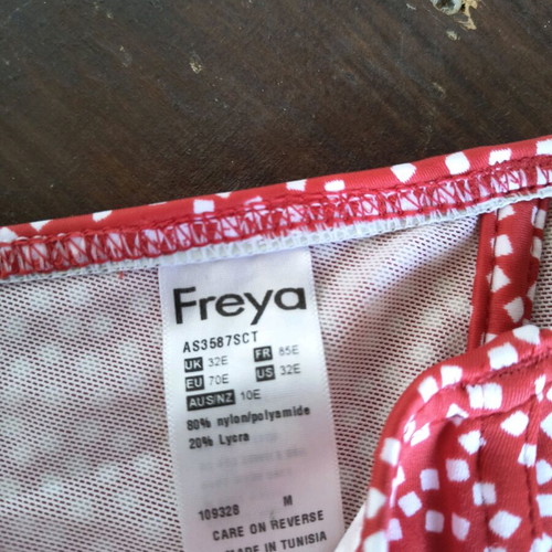Freya pin up bikini top like new, size 70E