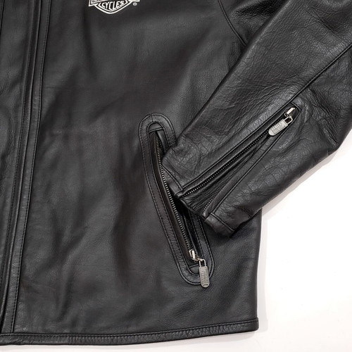 Harley Davidson men's original leather jacket XL-2XL like new, black