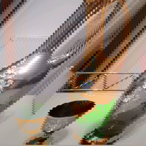 Σετ χειροποίητου κρυστάλλου Egermann καινούργιο, κανάτα και 6 ποτήρια