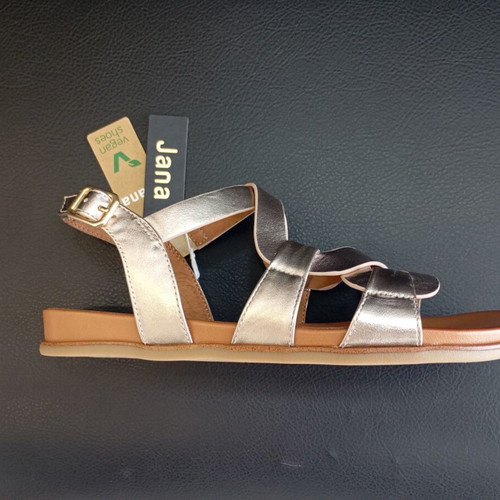 Jana sandals new, soft sole, comfortable fit, gold color