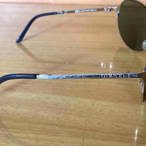 Diesel DS0050 sunglasses like new, green and gold