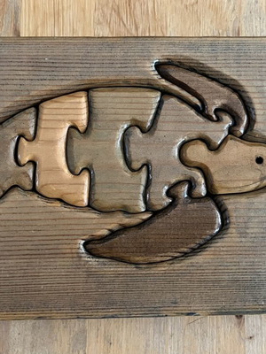 Decorative Wooden Puzzle Sea Turtle Handmade Unique