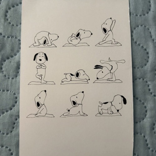 Poster Snoopy Pilates decorative wall art