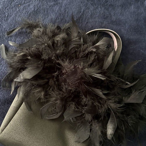 Beverly Hills Polo Club feather handbag black like new