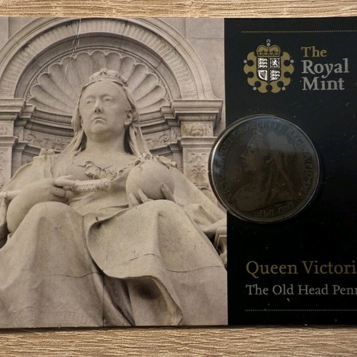 1901 Queen Victoria Old Head Penny sealed
