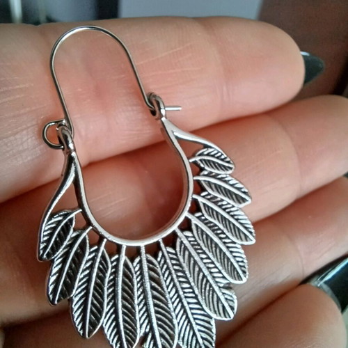 Boho earrings new stainless steel silver