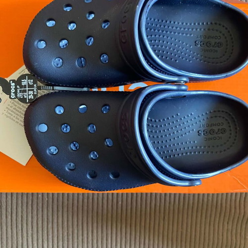 Crocs navy blue sandals new, size 29-30 kids