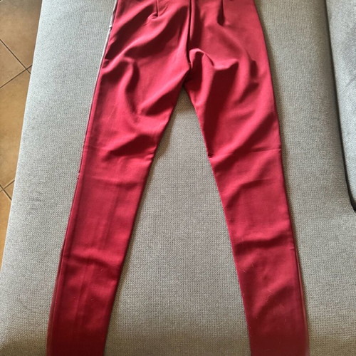 Leather pants burgundy new for 16-year-old girl
