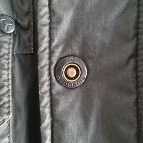 Redskins men grey shearling park jacket size L like new