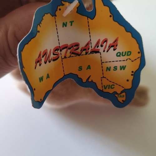 Kangaroo souvenir plush toy like new with hat from Australia 1995