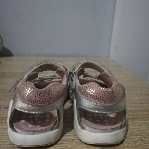Biomecanics sandals size 25 like new, silver with pink bronze