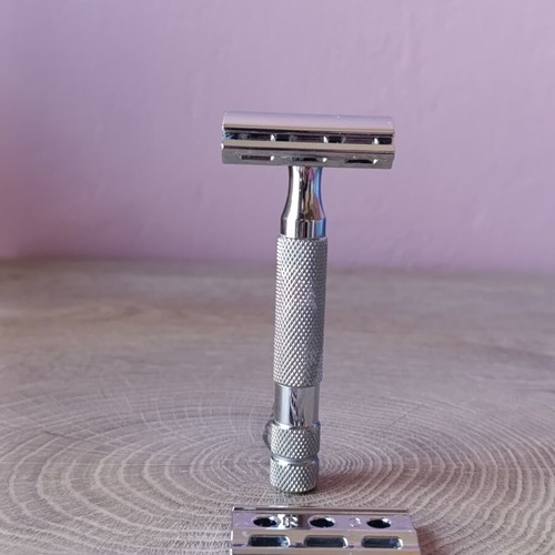 Rockwell 6C White Chrome Adjustable Safety Razor new