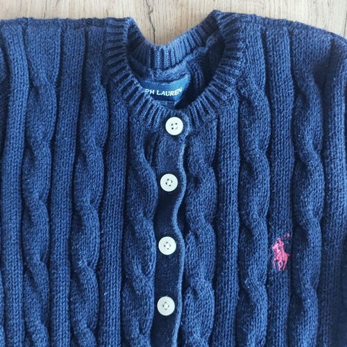 Polo Ralph Lauren knitted dress size M like new, dark blue kids
