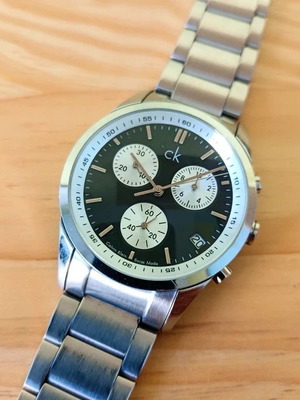 Calvin Klein Exchange Chronograph K22271 wristwatch like new, Swiss made