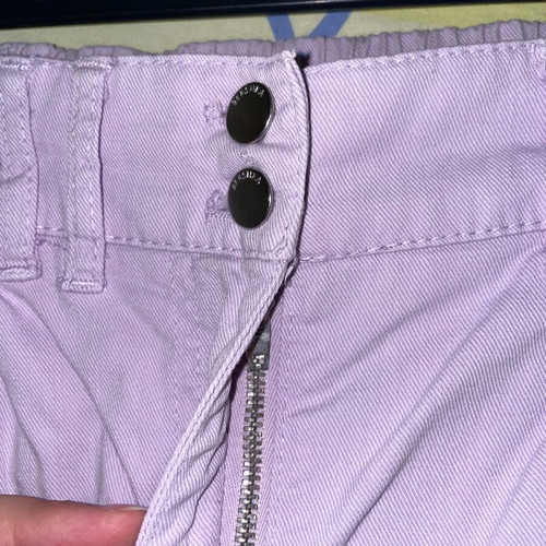 Bershka cargo high-waisted women's pants lilac like new, size M