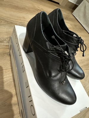 Esthissis leather shoes black size 38