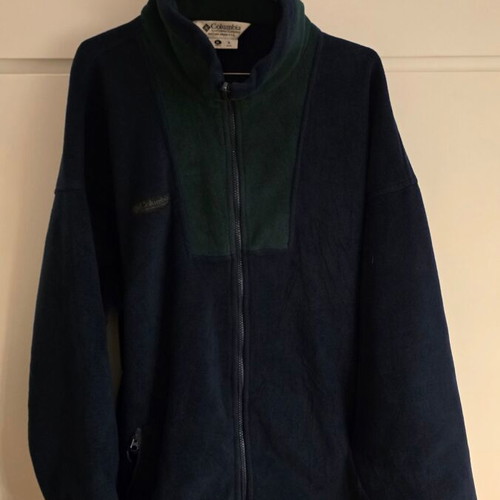 Columbia fleece jacket XL used, vintage retro blue and khaki