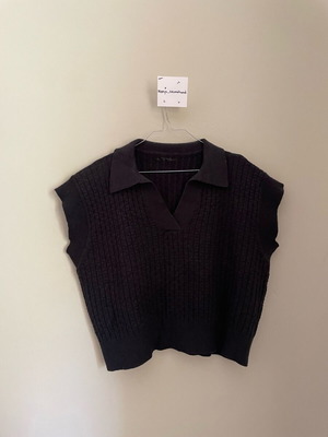 Pullover used black, size XL, wool