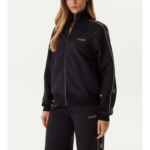 Guess women's black zip-up sweatshirt size L like new