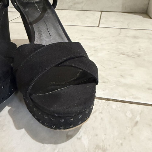 Bershka women's black platform sandals size 41 used