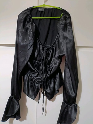 Μαύρο πουκάμισο σατέν Rocco Barocco one size σαν καινούργιο