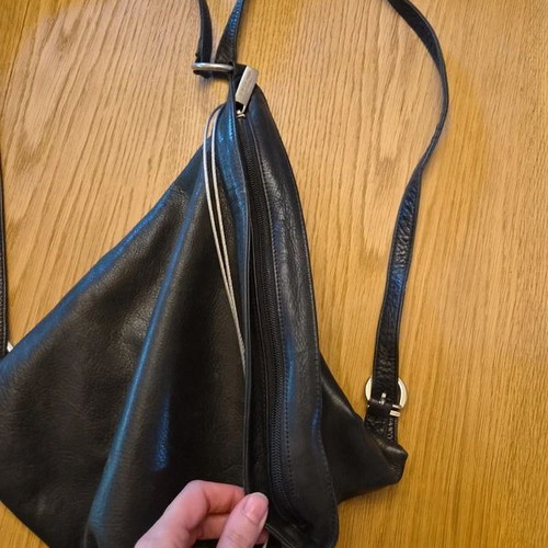 Renato Angi Venezia leather backpack, triangular design
