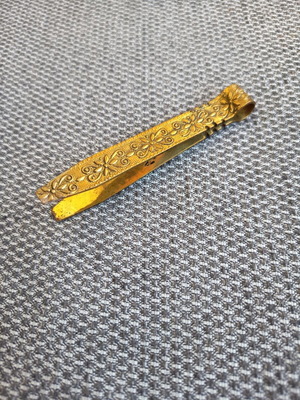 Bronze Incense Tongs like new, embossed for charcoal and incense