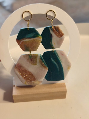 Handmade earrings from fimo multicolor, new