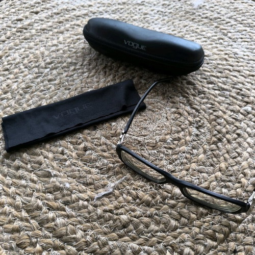 Vogue women's eyeglass frames used with case and cleaning cloth