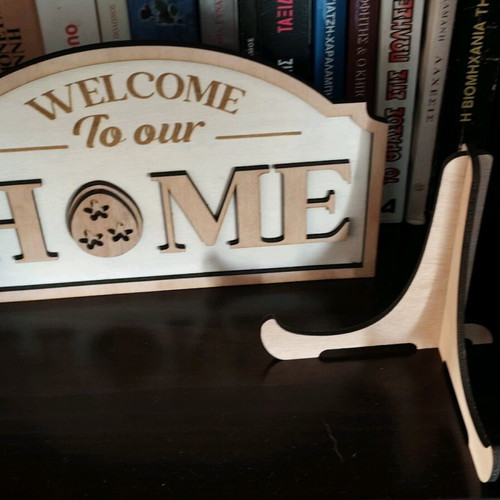 Wooden Welcome to our Home decoration new with Easter design