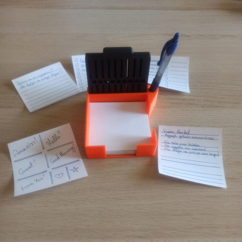 Organizer base for white square notes, new