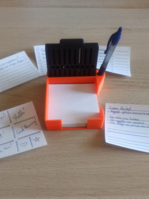 Organizer base for white square notes, new