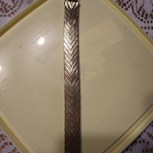 Vintage gold plated woven mesh bracelet
