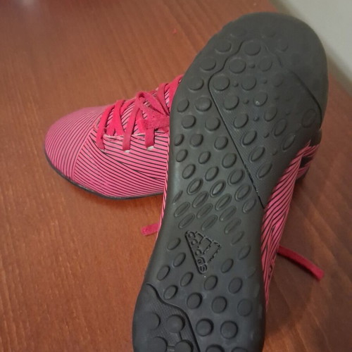 Adidas ΝΣΜΣΖΙΖ N34 football shoes used, purple for girls and boys