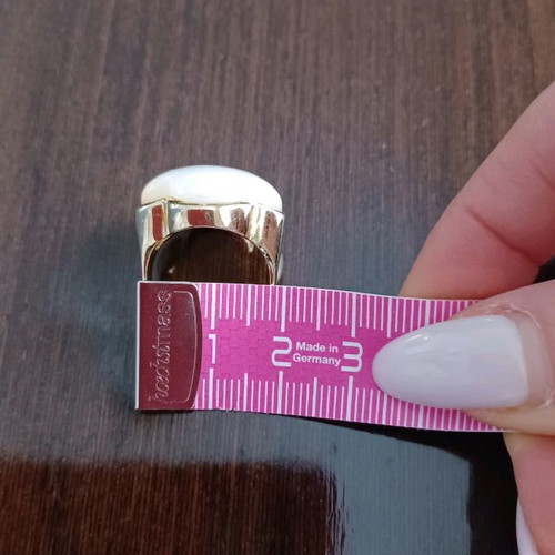 Loisir silver gold-plated ring unused, size 51-52