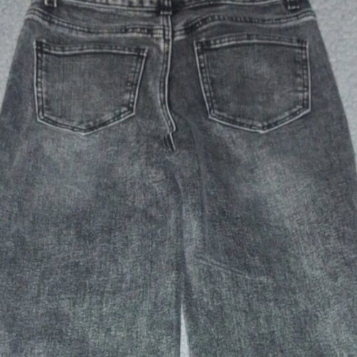 Jeans flared with rhinestones, new