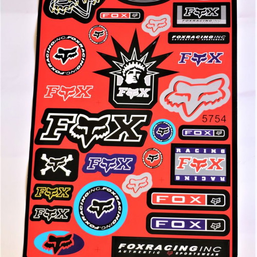 Fox Vynil Stickers BB142 motorcycle club new, size 42x28cm