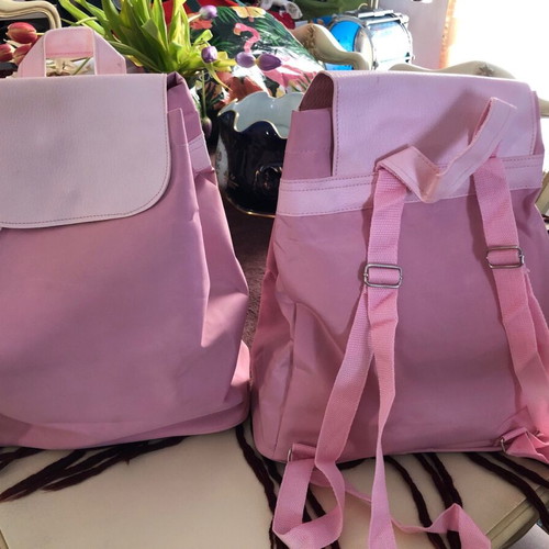 Backbag single-compartment bags new, pack of two pink