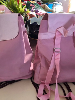 Backbag single-compartment bags new, pack of two pink