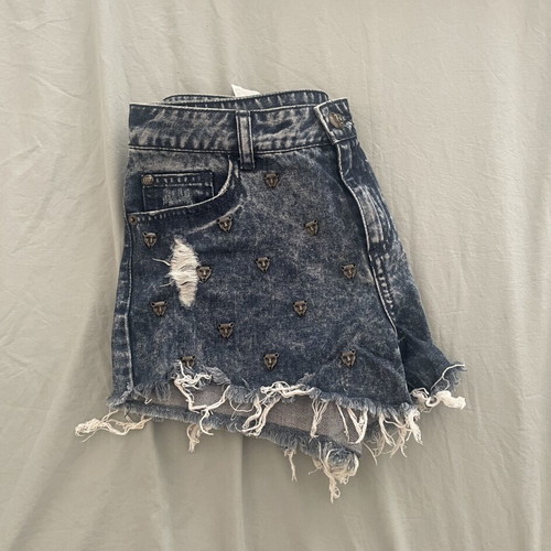 Tally Weijl Denim Hot Shorts size M, like new, blue stonewashed