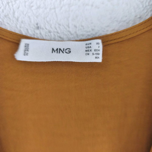 Midi dress Mango (MNG) like new, ochre camel, XS