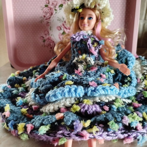 Doll with Handmade Dress and Hat New