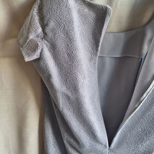 Grey Lace Midi Dress Large, like new