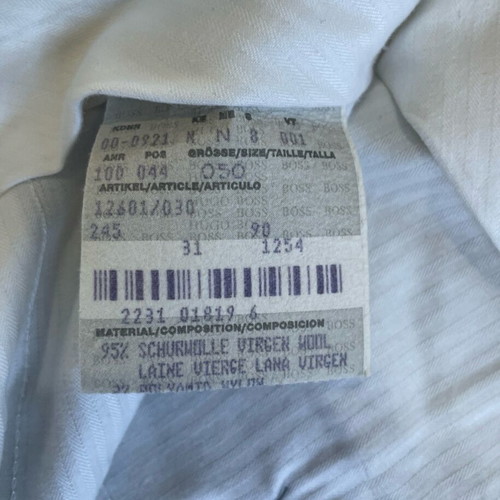 Hugo Boss men's wool suit gray No 50 like new