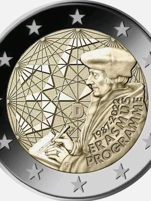 Γερμανία 2 Ευρώ 2022 UNC Erasmus καινούργιο